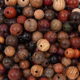 1110-241001-08MIX - Bois Bille Rond Mix Mix 4-8mm Bois-Taille-Couleur Varie 1sac 100gr 1110-241001-08MIX,Billes,Bois,montreal, quebec, canada, beads, wholesale