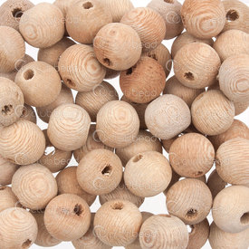 1110-241001-1004 - Wood Bead Round Camphor Wood 10mm Matte 1bag 50gr (appr 200pcs) 1110-241001-1004,Weaving,Threads,montreal, quebec, canada, beads, wholesale