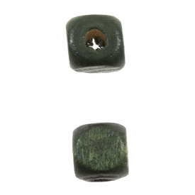 1110-2548-SAC - Wood Bead Cube 8MM Green 90gr 1110-2548-SAC,cube de bois,montreal, quebec, canada, beads, wholesale