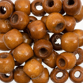 1110-2724-SAC - Wood Bead Barrel 11x12mm Medium Brown Hole 5mm 1 Bag 90gr (App.150pcs) 1110-2724-SAC,Bille de Bois Baril,montreal, quebec, canada, beads, wholesale