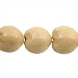 *1110-4358-04 - Nut Bead Kukui Natural Shape App. 22x25mm Natural 16'' String Philippines *1110-4358-04,Beads,Nuts,Bead,Kukui,Natural,Nut,App. 22x25mm,Natural Shape,Beige,Natural,Philippines,16'' String,montreal, quebec, canada, beads, wholesale