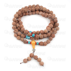 1110-5701-12mm - Rudraksha Seed 12mm Bead Brown Buddha Necklace 114 pcs 1110-5701-12mm,Beads,Seeds,montreal, quebec, canada, beads, wholesale