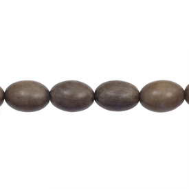 *DB-1110-6007-02 - Wood Bead Graywood Oval 13X18MM 16'' String Philippines *DB-1110-6007-02,Wood,16'' String,Graywood,Bead,Graywood,Wood,Wood,13X18MM,Oval,Grey,Philippines,Dollar Bead,16'' String,montreal, quebec, canada, beads, wholesale