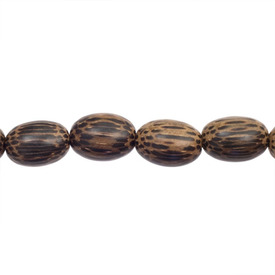 *DB-1110-6007-06 - Wood Bead Old Palmwood Oval 13X18MM 16'' String Philippines *DB-1110-6007-06,Bead,Old Palmwood,Wood,Wood,13X18MM,Oval,Brown,Philippines,Dollar Bead,16'' String,montreal, quebec, canada, beads, wholesale