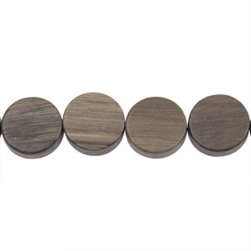 1110-6010-02 - Wood Bead Graywood Coin 9X19MM 16'' String Philippines 1110-6010-02,1110-60,Bead,Graywood,Wood,Wood,9X19MM,Round,Coin,Grey,Philippines,16'' String,montreal, quebec, canada, beads, wholesale