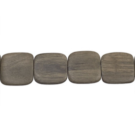 1110-6014-02 - Wood Bead Graywood Square 36MM 16'' String Philippines 1110-6014-02,1110-60,Square,Bead,Graywood,Wood,Wood,36MM,Square,Square,Grey,Philippines,16'' String,montreal, quebec, canada, beads, wholesale