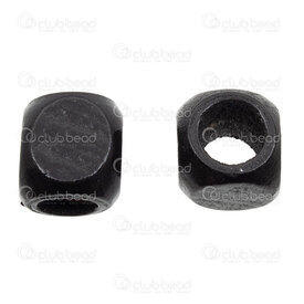 1110-7002-SAC - Wood Bead Cube  15x15x16mm Big Black Hole 8mm Bag  (App. 100pcs) 1110-7002-SAC,montreal, quebec, canada, beads, wholesale