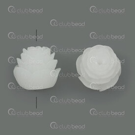 1110-9150-0120 - Graine Bodhi Bille Lotus 20x20mm Motif Sculpte Blanc Trou 1.5mm 2pcs 1110-9150-0120,Billes,Bois,montreal, quebec, canada, beads, wholesale
