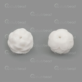1110-9150 - White Bodhi Root Bead 20X21mm lotus flower 2mm hole 1pc 1110-9150,Beads,Wood,Exotic,montreal, quebec, canada, beads, wholesale