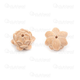 1110-9154 - Boxwood Bead 11x20mm lotus flower 2mm hole 1pc 1110-9154,Beads,Wood,montreal, quebec, canada, beads, wholesale