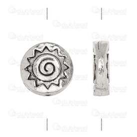 1111-0262-WH - Metal Bead Round With Engraved Sun 12mm Antique Nickel 10pcs 1111-0262-WH,12mm,10pcs,Bead,Metal,Metal,12mm,Round,Round,With Engraved Sun,Antique Nickel,China,10pcs,montreal, quebec, canada, beads, wholesale