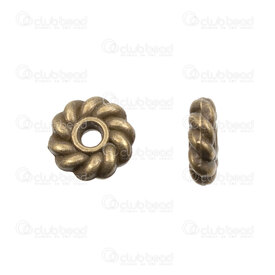 1111-0304-OXBR - Metal Bead Spacer Daisy 2X6mm 1.5mm hole Antique Brass 100pcs 1111-0304-OXBR,spacers,montreal, quebec, canada, beads, wholesale