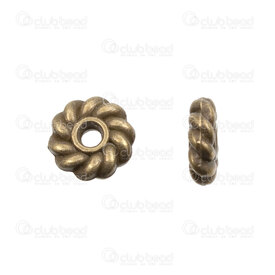 1111-0304-OXBR - Metal Bead Spacer Daisy 2X6mm 1.5mm hole Antique Brass 100pcs 1111-0304-OXBR,1111-030,montreal, quebec, canada, beads, wholesale