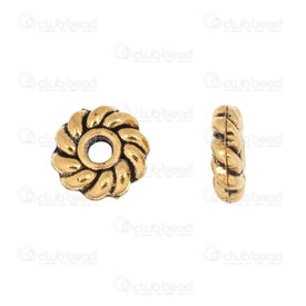 1111-0304-OXGL - Metal Bead Spacer Daisy 2X6mm 1.5mm hole Antique Gold 100pcs 1111-0304-OXGL,Beads,montreal, quebec, canada, beads, wholesale