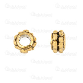 1111-0306-2-OXGL - Metal Bille Separateur Marguerite Double 4x6mm Trou 3mm Or Antique 50pcs 1111-0306-2-OXGL,Antique,montreal, quebec, canada, beads, wholesale