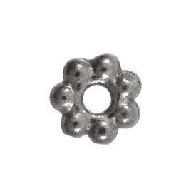 1111-0306-BN - Metal Bead Spacer Daisy 6MM Black Nickel Lead Free, Nickel Free 100pcs 1111-0306-BN,Beads,100pcs,Metal,Daisy,Bead,Spacer,Metal,Metal,6mm,Flower,Daisy,Grey,Nickel,Black,montreal, quebec, canada, beads, wholesale