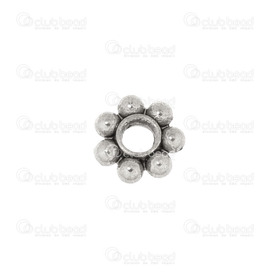 1111-0306-WH - Metal Bead Spacer Daisy 6MM Nickel Lead Free, Nickel Free 100pcs 1111-0306-WH,6mm,100pcs,Bead,Spacer,Metal,Metal,6mm,Flower,Daisy,Grey,Nickel,Lead Free, Nickel Free,China,100pcs,montreal, quebec, canada, beads, wholesale
