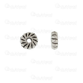 1111-0328-WH - Metal Bead Spacer Daisy 7.5x2.5mm Antique Nickel 2mm Hole 50pcs 1111-0328-WH,Beads,Metal,50pcs,Bead,Spacer,Metal,Metal,7.5x2.5mm,Round,Daisy,Grey,Antique Nickel,2mm Hole,China,montreal, quebec, canada, beads, wholesale