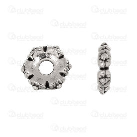 1111-0332-OXWH - Metal Bead Spacer Daisy 1.6X5.5mm 1.2mm hole Antique Natural 100pcs 1111-0332-OXWH,daisy,montreal, quebec, canada, beads, wholesale
