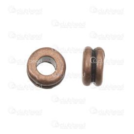 1111-0442-OXCO - Metal Bead Spacer Rondelle With Gap in Middle 6x3mm Antique Copper 3mm Hole 100pcs 1111-0442-OXCO,Beads,Metal,6X3MM,Bead,Spacer,Metal,Metal,6X3MM,Round,Rondelle,With Gap in Middle,Brown,Antique Copper,3mm Hole,montreal, quebec, canada, beads, wholesale
