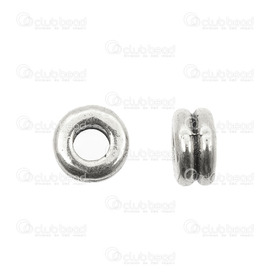 1111-0442-WH - Metal Bead Spacer Round With Gap in Middle 6X3MM Antique Nickel 3mm Hole 100pcs 1111-0442-WH,Beads,Metal,Others,Bead,Spacer,Metal,Metal,6X3MM,Round,Round,With Gap in Middle,Grey,Antique Nickel,3mm Hole,montreal, quebec, canada, beads, wholesale