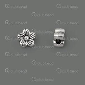 1111-0466-2 - Nature Metal Bille Fleur 6x6.5x3.5mm Naturel Trou 1.5mm 30pcs 1111-0466-2,Billes,Métal,Autres,montreal, quebec, canada, beads, wholesale