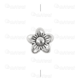 1111-0466 - Metal Bead Flower 8x8.5mm Antique Nickel 20pcs 1111-0466,Bille fleur,20pcs,Bead,Metal,Metal,8x8.5mm,Flower,Antique Nickel,20pcs,montreal, quebec, canada, beads, wholesale
