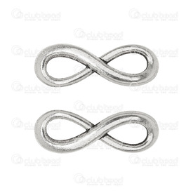 1111-0500 - Metal Bead Link Infinity Sign 23.5x7.5mm Antique Nickel 10pcs 1111-0500,1111-,10pcs,Bead,Link,Metal,Metal,23.5x7.5mm,Infinity Sign,Antique Nickel,China,10pcs,montreal, quebec, canada, beads, wholesale