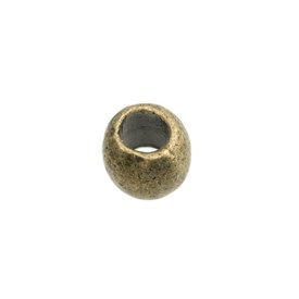 *1111-0514 - Metal Bead Round 4.5X5.5MM Antique Brass 100pcs *1111-0514,montreal, quebec, canada, beads, wholesale