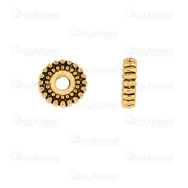 1111-0536-02GL - Metal Bile Separateur 2x7.5mm Motif Point Trou 1.5mm Or Antique 100pcs 1111-0536-02GL,montreal, quebec, canada, beads, wholesale