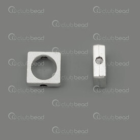 1111-0800-08WH - Metal Bille Anneau Carre 8x8x3mm Diametre Interieur 5mm Trou 1.2mm Naturel 50pcs 1111-0800-08WH,Billes,Métal,Formes géométriques,montreal, quebec, canada, beads, wholesale