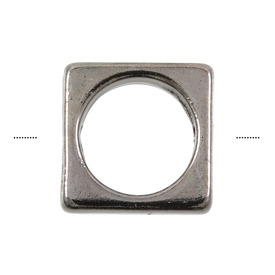 1111-0800-BN - Metal Bead Ring Square Round Center 10MM Black Nickel With Hole 50pcs 1111-0800-BN,Beads,Metal,Geometric forms,50pcs,Bead,Ring,Metal,Metal,10mm,Square,Square Round Center,Grey,Black Nickel,With Hole,montreal, quebec, canada, beads, wholesale