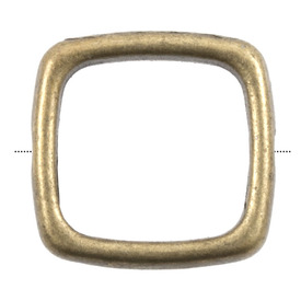 1111-0808-OXBR - Metal Bead Ring Square Rounded Corners 14MM Antique Brass With Hole 25pcs 1111-0808-OXBR,Clearance by Category,Metal,25pcs,Bead,Ring,Metal,Metal,14MM,Square,Square Rounded Corners,Brass,Antique,With Hole,China,montreal, quebec, canada, beads, wholesale