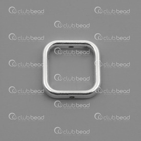 1111-0808-SL - Metal Bead Ring Square Rounded Corners 14x14mm Silver With Hole 25pcs 1111-0808-SL,Bead,Ring,Metal,Metal,14x14mm,Square,Square Rounded Corners,Grey,Silver,With Hole,China,25pcs,montreal, quebec, canada, beads, wholesale