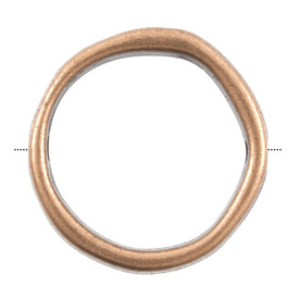 1111-0812-OXCO - Metal Bead Ring Irregular Circle 18MM Antique Copper With Hole 25pcs 1111-0812-OXCO,Beads,Metal,Geometric forms,Bead,Ring,Metal,Metal,18MM,Round,Irregular Circle,Brown,Copper,Antique,With Hole,montreal, quebec, canada, beads, wholesale