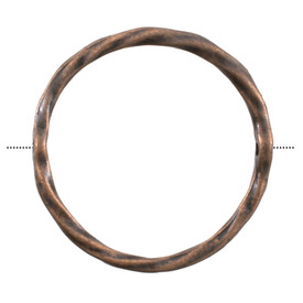 1111-0814-OXCO - Metal Bead Ring Round Twisted 29MM Antique Copper With Hole 25pcs 1111-0814-OXCO,Bead,Metal,Metal,29MM,Round,Ring,Round Twisted,Brown,Copper,Antique,With Hole,China,25pcs,montreal, quebec, canada, beads, wholesale