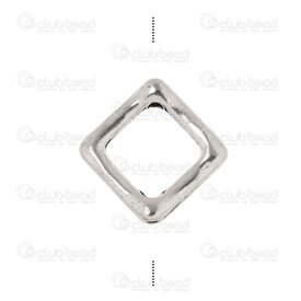 1111-0826-SL - Metal Bead Ring Losange 15.5x16x1.7mm Silver 1mm Hole 50pcs 1111-0826-SL,Beads,Metal,Bead,Ring,Metal,Metal,15.5x16x1.7mm,Losange,Losange,Grey,Silver,1mm Hole,China,50pcs,montreal, quebec, canada, beads, wholesale
