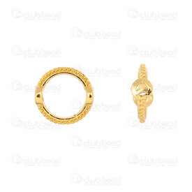 1111-0827-06GL - Metal Bead Ring Round 9x1.2mm Inner Diameter 6.3mm Fancy Design Gold 100pcs 1111-0827-06GL,billes de metal,montreal, quebec, canada, beads, wholesale