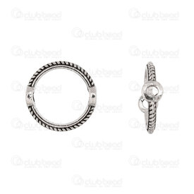 1111-0827-08 - Metal Bead Ring Round 11x1.2mm Inner Diameter 8.3mm Fancy Design Natural 100pcs 1111-0827-08,Beads,Metal,Others,montreal, quebec, canada, beads, wholesale