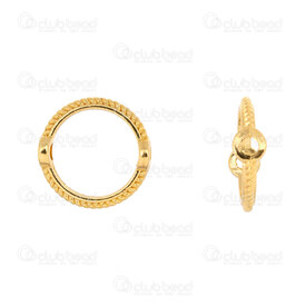1111-0827-08GL - Metal Bead Ring Round 11x1.2mm Inner Diameter 8.3mm Fancy Design Gold 100pcs 1111-0827-08GL,Beads,Metal,Others,montreal, quebec, canada, beads, wholesale