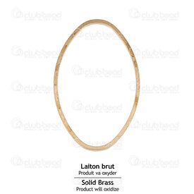 1111-0830-BR - Brass Ring Flat Oval 26x16x1mm Inner Diameter 24x13mm Natural Brass Color 50pcs 1111-0830-BR,montreal, quebec, canada, beads, wholesale