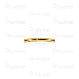 1111-1050-GL - Bille de Métal Tube Courbé 14x2mm Or Sans Nickel Trou 1mm 100pcs 1111-1050-GL,sans nickel,montreal, quebec, canada, beads, wholesale
