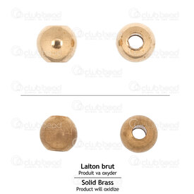 1111-1101-06 - Solid Brass Bead Round 6x5mm Natural 2mm Hole 100pcs 1111-1101-06,Beads,6X5MM,Bead,Metal,Solid Brass,6X5MM,Round,Round,Yellow,Natural,2mm Hole,China,100pcs,montreal, quebec, canada, beads, wholesale