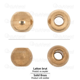 1111-1101-08 - Solid Brass Bead Round 8x6.5mm Natural 3mm Hole 50pcs 1111-1101-08,billes de metal rond 3mm,Bead,Metal,Solid Brass,8x6.5mm,Round,Round,Yellow,Natural,3mm Hole,China,50pcs,montreal, quebec, canada, beads, wholesale