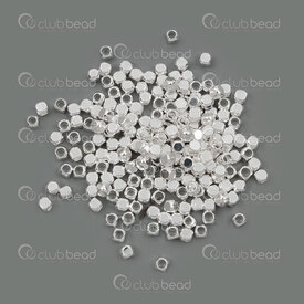 1111-1101-C02SL - Solid Brass Bead Cube Rounded 2mm Silver Color 1.2mm Hole 200pcs 1111-1101-C02SL,Beads,Metal,Brass,montreal, quebec, canada, beads, wholesale