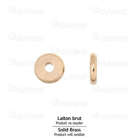 1111-1102-0106 - Solid Brass Bead Spacer Washer 6x1.3mm Natural 1.5mm Hole 100pcs 1111-1102-0106,Findings,Spacers,Beads,100pcs,Bead,Spacer,Metal,Solid Brass,6x1.3mm,Round,Washer,Yellow,Natural,1.5mm hole,montreal, quebec, canada, beads, wholesale