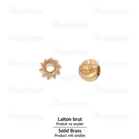 1111-1103-04 - Solid Brass Bead Round Jagged 4mm Natural 1.5mm Hole 50pcs 1111-1103-04,Beads,Metal,4mm,Bead,Metal,Solid Brass,4mm,Round,Round,Jagged,Yellow,Natural,1.5mm hole,China,montreal, quebec, canada, beads, wholesale