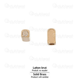 1111-1105-0104 - Solid Brass Bead Tube 4x2mm Cut Edge 1.2mm hole Natural 100pcs 1111-1105-0104,Beads,Metal,Brass,montreal, quebec, canada, beads, wholesale