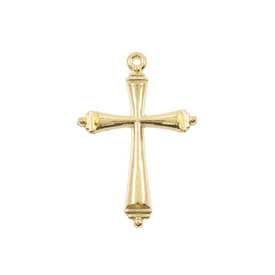 1111-1214-GL - Metal Pendant Cross Religious 25X38MM Gold 10pcs 1111-1214-GL,Clearance by Category,Metal,Cross,Pendant,Metal,Metal,25X38MM,Cross,Religious,Gold,China,10pcs,montreal, quebec, canada, beads, wholesale