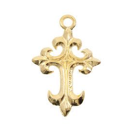 1111-1218-GL - Metal Pendant Cross Religious 30X46MM Gold 10pcs 1111-1218-GL,Pendant,Metal,Metal,30X46MM,Cross,Religious,Gold,China,10pcs,montreal, quebec, canada, beads, wholesale